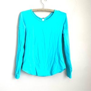 IVIVVA Girls 12 Bright Turqouise Blue Soft Long Sleeve Casual T-Shirt YY20